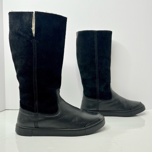 Frye ‘Gemma’ Shearling Lined Leather/Suede Tall Boots - Picture 6 of 11